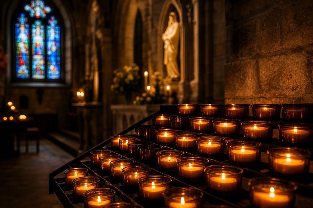 Candles and light devotional topic photo